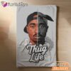 2Pac Thug Life Split Face Graphic Blanket