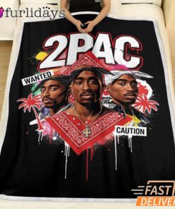 2Pac Wanted Thug Legend Blanket