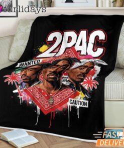 2Pac Wanted Thug Legend Blanket