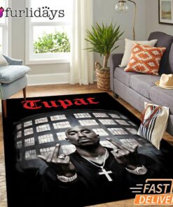 2Pac West Coast Icon Graphic Rectangle Rug