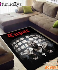 2Pac West Coast Icon Graphic Rectangle Rug