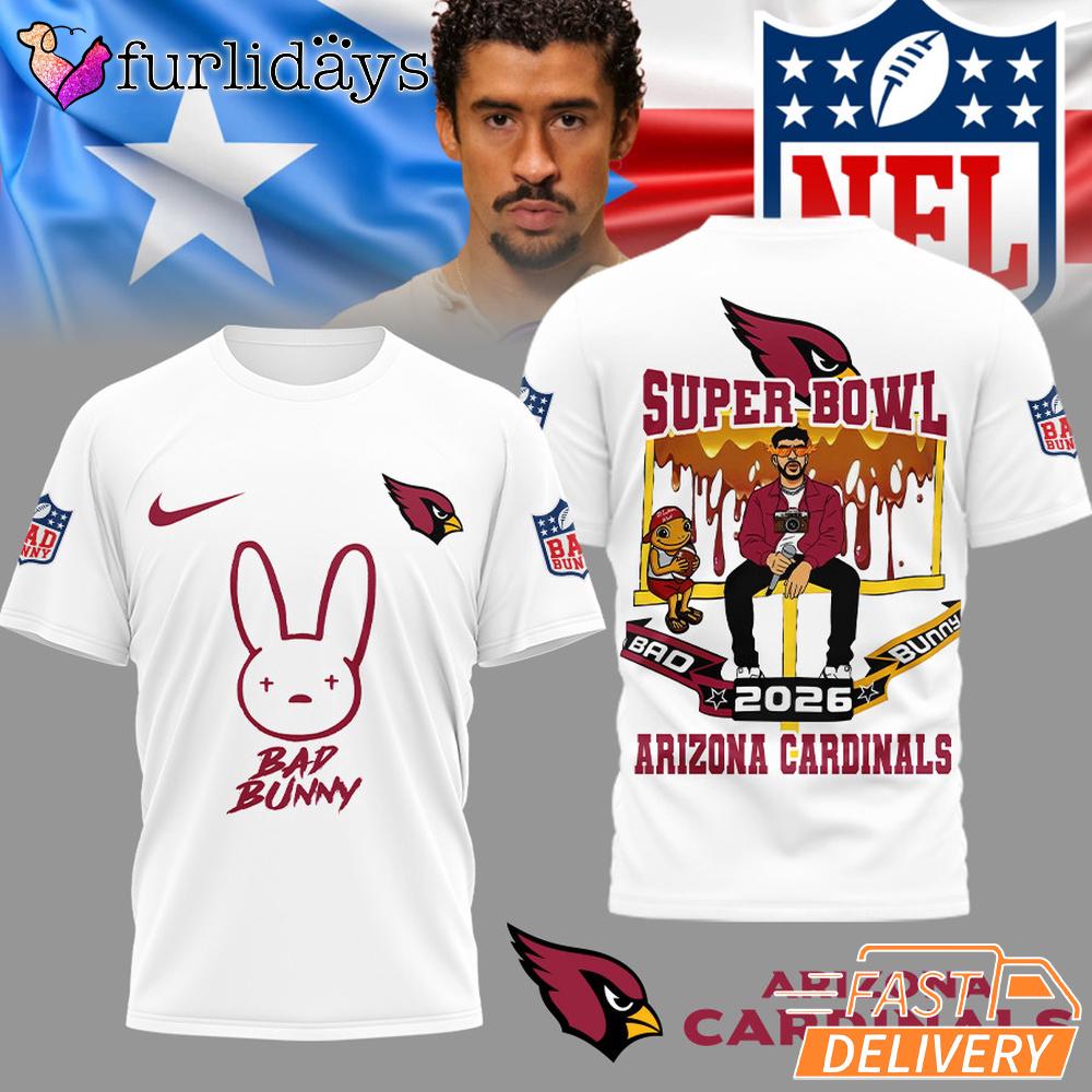 Arizona Cardinals NFL Bad Bunny Super Bowl Limited Edition T Shirt Arizona Cardinals NFL Bad Bunny Super Bowl Limited Edition T Shirt