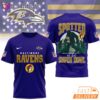 Baltimore Ravens NFL Bigfoot At The Super Bowl 3D T-Shirt
