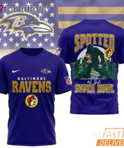 Baltimore Ravens NFL Bigfoot At The Super Bowl 3D T-Shirt