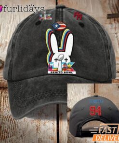 Bento Bowl Vintage Bunny Mascot Washed Baseball Cap