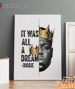 Biggie Dream King Crown Canvas, Rap Lengends Poster