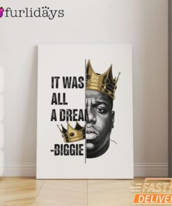 Biggie Dream King Vintage Canvas, Rap Lengends Poster