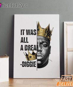 Biggie Dream King Vintage Canvas, Rap Lengends Poster