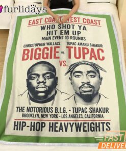 Biggie Tupac Coast Clash Blanket
