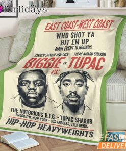 Biggie Tupac Coast Clash Blanket