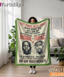 Biggie Tupac Coast Clash Blanket