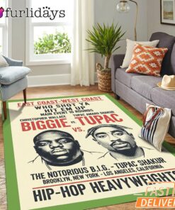 Biggie Tupac Coast Clash Rectangle Rug