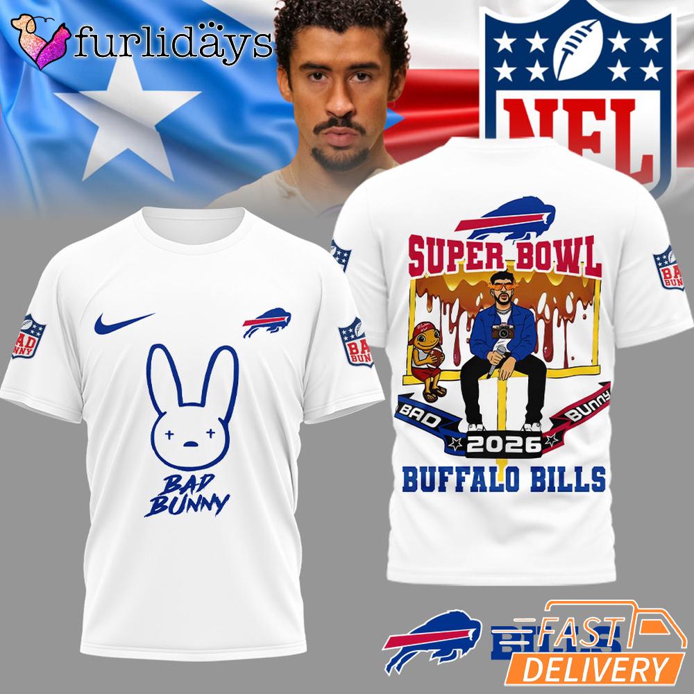 Buffalo Bills NFL Bad Bunny Super Bowl Limited Edition T Shirt Buffalo Bills NFL Bad Bunny Super Bowl Limited Edition T Shirt