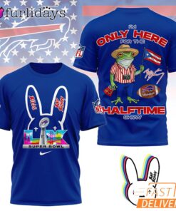 Buffalo Bills Super Bowl Halftime Show Bad Bunny Signature 3D T-Shirt
