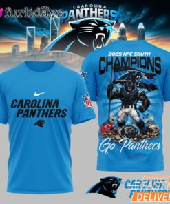 Carolina Panthers NFC South Champions Super Bowl 3D T-Shirt
