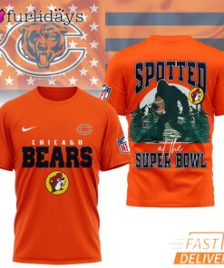 Chicago Bears NFL Bigfoot At The Super Bowl 3D T-Shirt
