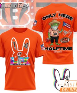 Cincinnati Bengals Super Bowl Halftime Show Bad Bunny Signature 3D T-Shirt
