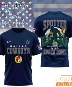 Dallas Cowboys NFL Bigfoot At The Super Bowl 3D T-Shirt