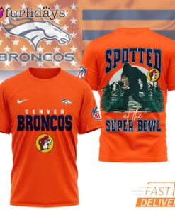 Denver Broncos NFL Bigfoot At The Super Bowl 3D T-Shirt
