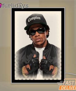 Eazy E Compton Black Cap Mirror Night Light, Rapper Lamp