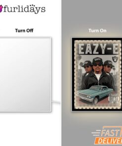 Eazy E Compton Gangstas Mirror Night Light, Rapper Lamp