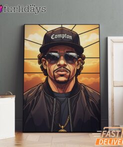 Eazy E Compton Sunset Canvas, Rap Lengends Poster