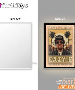 Eazy E West Coast Beige Mirror Night Light, Rapper Lamp