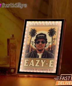 Eazy E West Coast Beige Mirror Night Light, Rapper Lamp