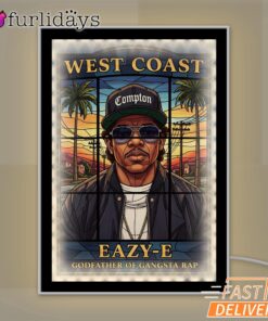 Eazy E West Coast Dark Mirror Night Light, Rapper Lamp