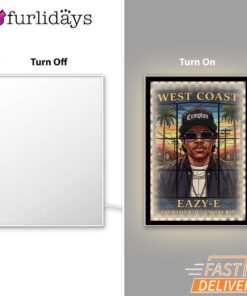 Eazy E West Coast Dark Mirror Night Light, Rapper Lamp