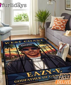 Eazy E West Coast Dark Rectangle Rug