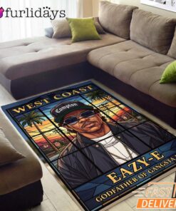 Eazy E West Coast Dark Rectangle Rug