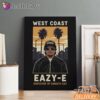 Eazy E West Coast Palm Canvas, Rap Lengends Poster