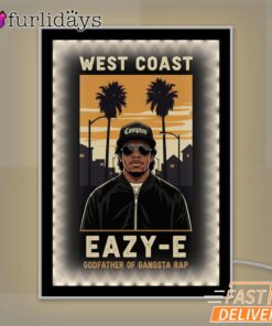 Eazy E West Coast Palm Mirror Night Light, Rapper Lamp