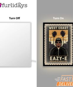 Eazy E West Coast Palm Mirror Night Light, Rapper Lamp