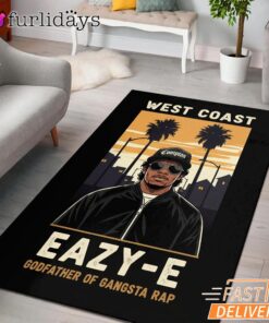 Eazy E West Coast Palm Rectangle Rug
