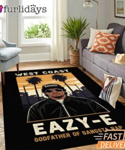 Eazy E West Coast Palm Rectangle Rug