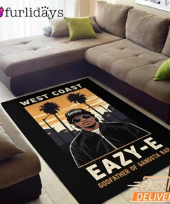 Eazy E West Coast Palm Rectangle Rug