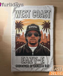 Eazy E West Coast White Blanket