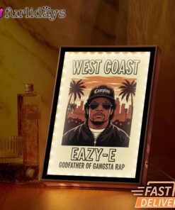 Eazy E West Coast White Mirror Night Light, Rapper Lamp