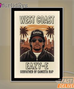 Eazy E West Coast White Mirror Night Light, Rapper Lamp
