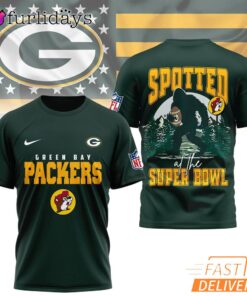Green Bay Packers NFL Bigfoot At The Super Bowl 3D T-Shirt