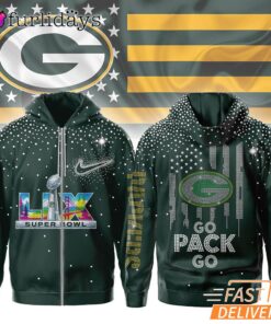 Green Bay Packers Super Bowl Go Pack Go Zip Hoodie