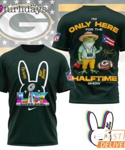 Green Bay Packers Super Bowl Halftime Show Bad Bunny Signature 3D T-Shirt