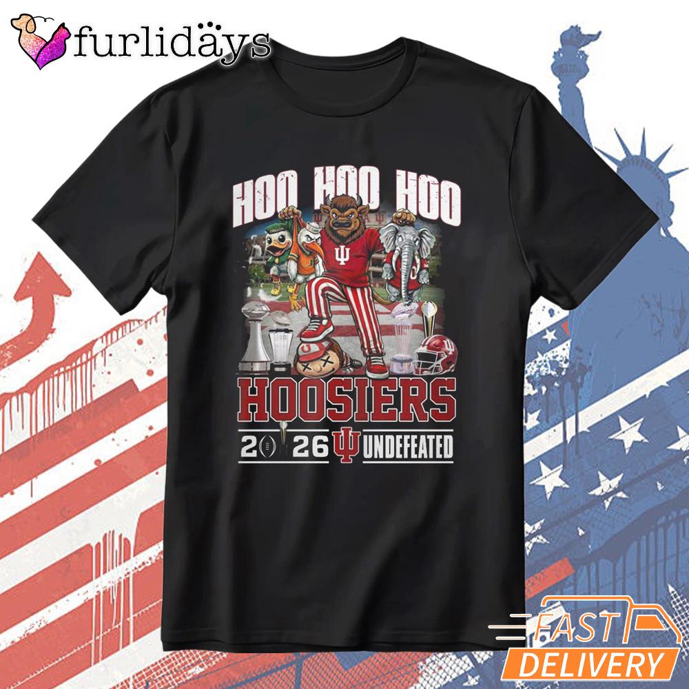 Ho Ho Ho Indiana Hoosiers 2026 Undefeated National Champions Fan T-Shirt Ho Ho Ho Indiana Hoosiers 2026 Undefeated National Champions Fan T-Shirt