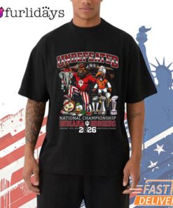 Indiana Hoosiers 2026 CFP National Champions Trophy Graphic T-Shirt