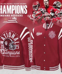 Indiana Hoosiers 2026 CFP National Champions Varsity Jacket Red