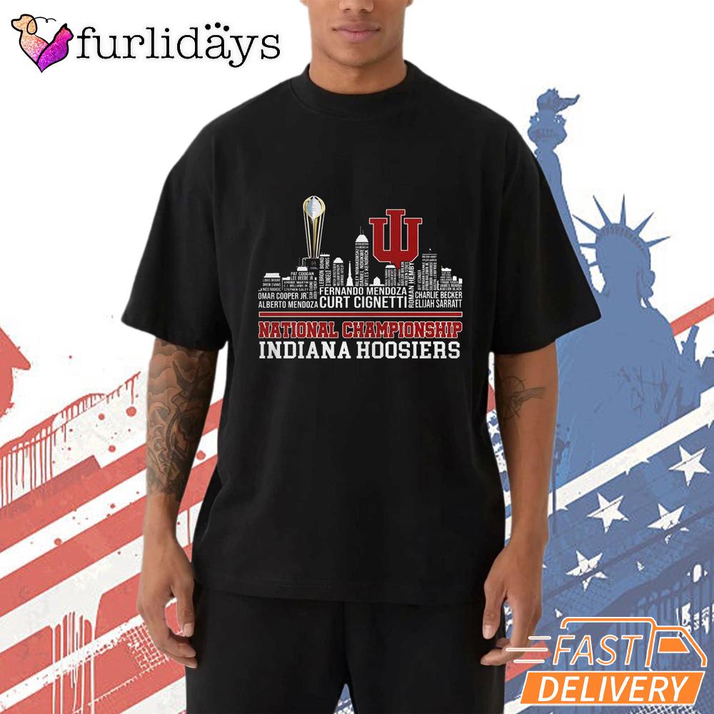 Indiana Hoosiers 2026 CFP National Champions Victory Skyline T-Shirt Indiana Hoosiers 2026 CFP National Champions Victory Skyline T-Shirt