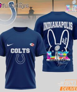 Indianapolis Colts Bad Bunny Signature Super Bowl 2026 T-Shirt