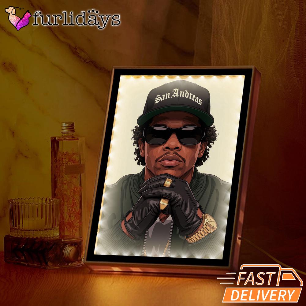 Jay Z Gold Chain Boss Mirror Night Light, Rapper Lamp Jay Z Gold Chain Boss Mirror Night Light, Rapper Lamp